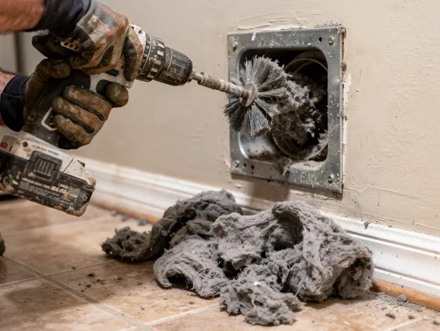 Certified View Park-Windsor Hills Dryer Vent Cleaning technician performing dryer vent cleaning in View Park-Windsor Hills