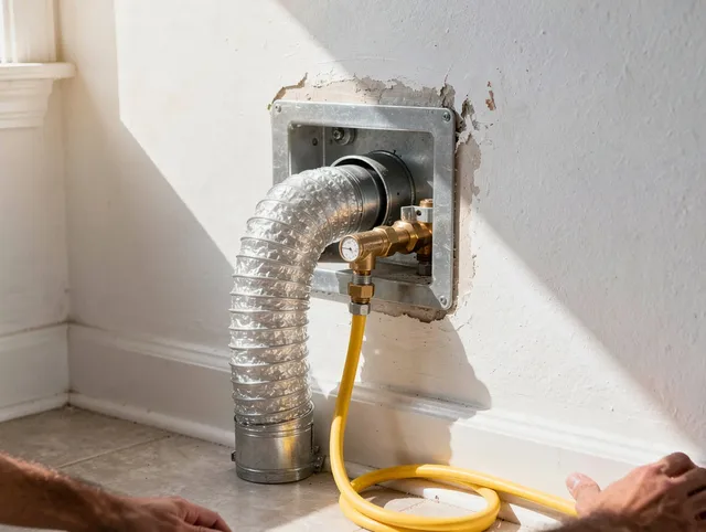 View Park-Windsor Hills Dryer Vent Cleaning certified technician performing specialized gas dryer vent cleaning in View Park-Windsor Hills